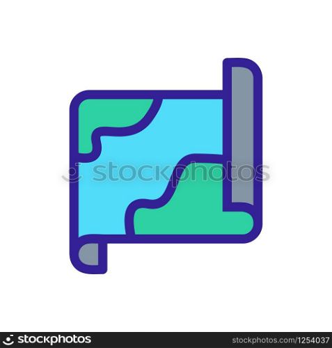 Map route icon vector. Thin line sign. Isolated contour symbol illustration. Map route icon vector. Isolated contour symbol illustration