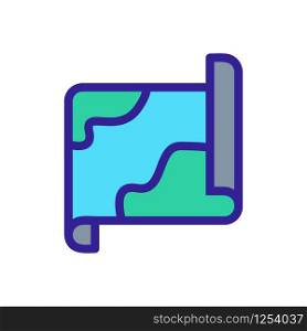 Map route icon vector. Thin line sign. Isolated contour symbol illustration. Map route icon vector. Isolated contour symbol illustration