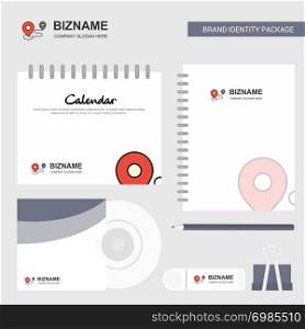 Map route Logo, Calendar Template, CD Cover, Diary and USB Brand Stationary Package Design Vector Template