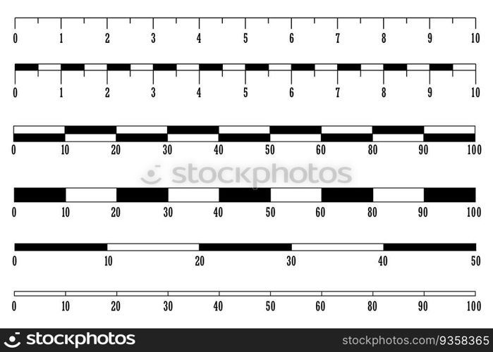 map scales graphics, measuring distance. set of metric rulers. Mackup for rulers. Measuring scales. Unit distances. Size indicators. Vector illustration. stock image. EPS 10.. map scales graphics, measuring distance. set of metric rulers. Mackup for rulers. Measuring scales. Unit distances. Size indicators. Vector illustration. stock image.