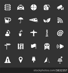 Map sign icons on gray background, stock vector