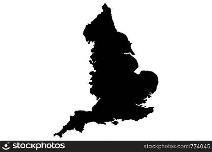 Map silhouette of England Vector illustration EPS10. Map silhouette of England Vector illustration.