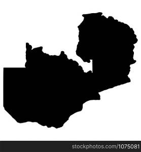 Map silhouette of Zambia vector illustration. Eps 10.. Map silhouette of Zambia vector illustration. Eps 10