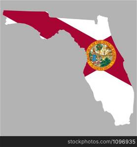 Map US state Florida Flag Vector illustration Eps 10.. Map US state Florida Flag Vector illustration Eps 10