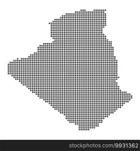 Map with dot - Algeria . Template for your design. Map with dot