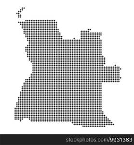 Map with dot - Angola . Template for your design. Map with dot 
