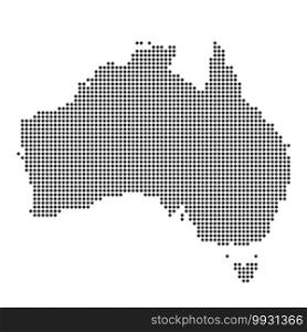 Map with dot - Australia . Template for your design. Map with dot
