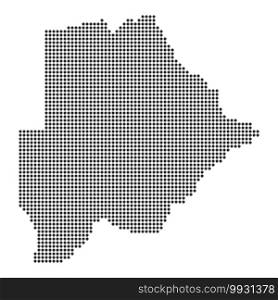 Map with dot - Botswana . Template for your design. Map with dot