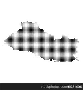 Map with dot - El Salvador . Template for your design. Map with dot