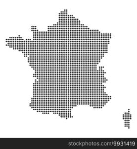 Map with dot - France . Template for your design. Map with dot