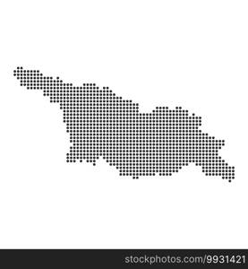 Map with dot - Georgia . Template for your design. Map with dot