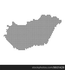 Map with dot - Hungary . Template for your design. Map with dot 