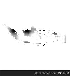 Map with dot - Indonesia . Template for your design. Map with dot