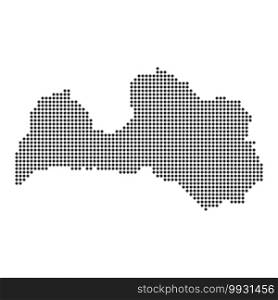 Map with dot - Latvia . Template for your design. Map with dot
