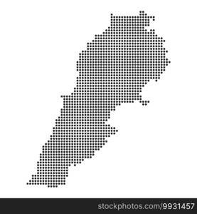 Map with dot - Lebanon . Template for your design. Map with dot