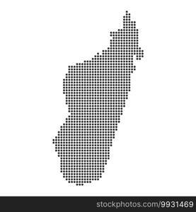 Map with dot - Madagascar . Template for your design. Map with dot