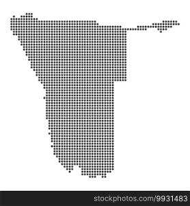 Map with dot - Namibia . Template for your design. Map with dot