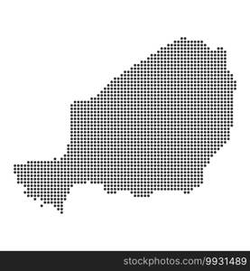 Map with dot - Niger . Template for your design. Map with dot