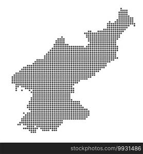 Map with dot - Norh tKorea . Template for your design. Map with dot