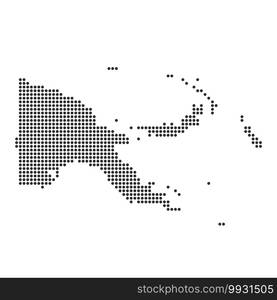 Map with dot - Papua New Guinea . Template for your design. Map with dot