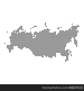Map with dot - Russia . Template for your design. Map with dot