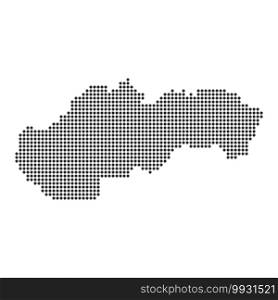 Map with dot - Slovakia . Template for your design. Map with dot 
