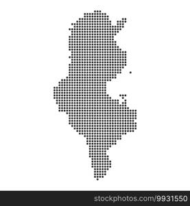 Map with dot - Tunisia . Template for your design. Map with dot 