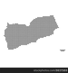 Map with dot - Yemen . Template for your design. Map with dot