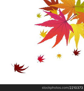 Maple autumn banner, poster, flyer, sale. Background decorated with maple leaves, for shopping design, promo poster, flyer, or web banner. Vector illustration.