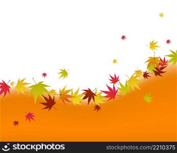 Maple autumn banner, poster, flyer, sale. Background decorated with maple leaves, for shopping design, promo poster, flyer, or web banner. Vector illustration.
