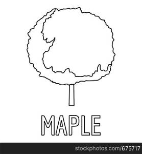 Maple icon. Outline illustration of maple vector icon for web. Maple icon, outline style.
