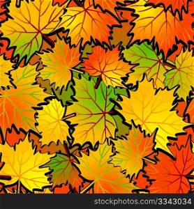Maple leaf abstract background. Seamless. Vector illustration.