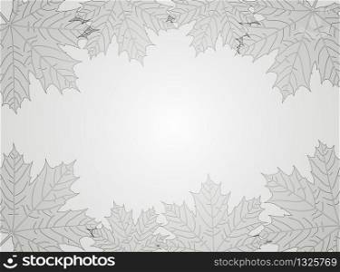 Maple leaf and abstract white background. vector illustration