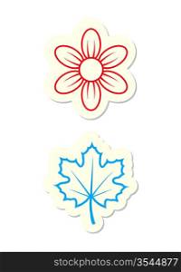 Maple Leaf and Flower Icons