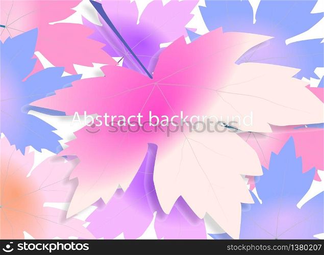 Maple leaf background for design on a theme of autumn. vector illustration.