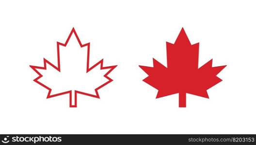 Maple leaf icon. Canada illustration symbol. Sign foliage vector.