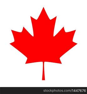Maple leaf icon. Canada symbol maple leaf isolated on a white background. Vector illustration