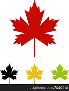 Maple Leaf Icon Design Vector Art Illustration