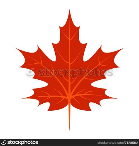 Maple leaf icon. Flat illustration of maple leaf vector icon for web design. Maple leaf icon, flat style