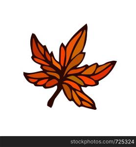 Maple leaf icon. Hand drawn print. Sticker design. Maple leaf icon. Hand drawn print. Sticker design.