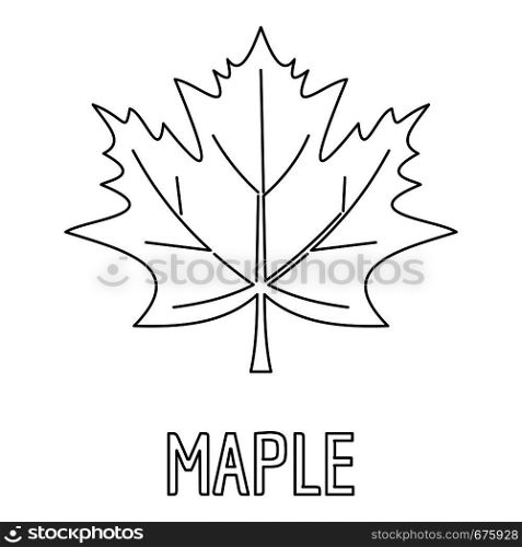 Maple leaf icon. Outline illustration of maple leaf vector icon for web. Maple leaf icon, outline style.