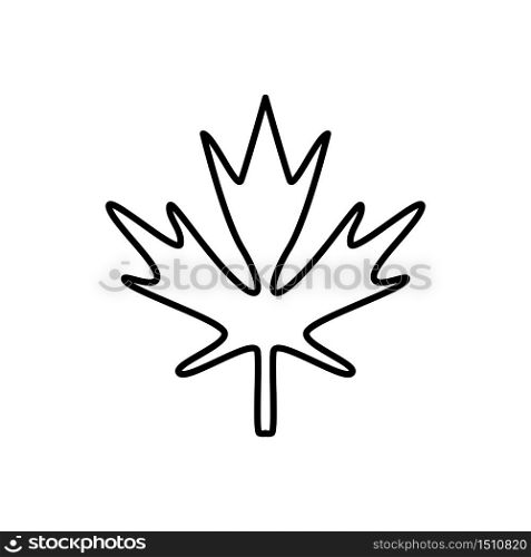 maple leaf line icon