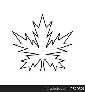 Maple leaf line icon
