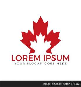 Maple leaf logo design. Canada symbol logo.