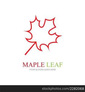 Maple leaf logo Template vector icon illustration, Maple leaf vector illustration, Canadian vector symbol, Red maple leaf, Canadian symbol, Red Canadian Maple Leaf