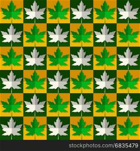 Maple leaf seamless pattern design