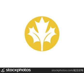 Maple leaf yellow logo and symbol