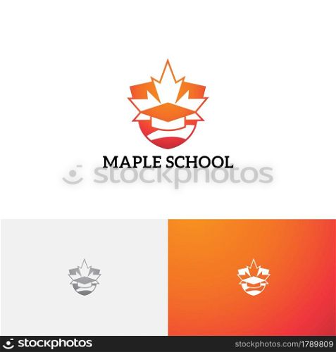 Maple School Academy Course Leaf Shield Education Logo
