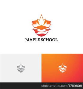 Maple School Academy Course Leaf Shield Education Logo