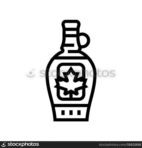 maple syrup package line icon vector. maple syrup package sign. isolated contour symbol black illustration. maple syrup package line icon vector illustration